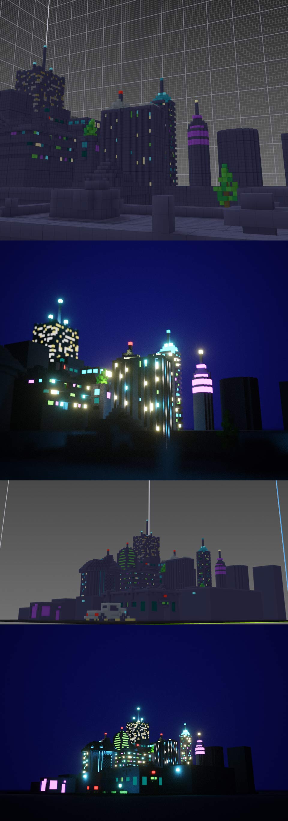 3d Voxel Mini City